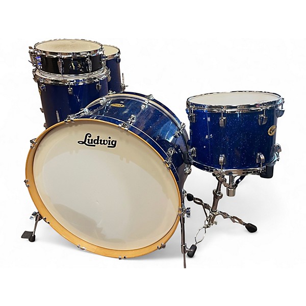 Used Ludwig 5 Piece Centennial BLUE SPARKLE Drum Kit