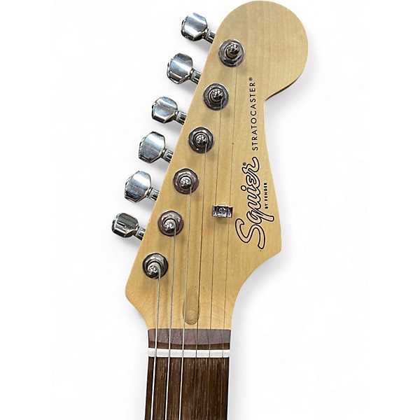 Used Squier DUBUT STRATOCASTER Black Solid Body Electric Guitar