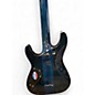 Used Schecter Guitar Research diamond series classic Blue Solid Body Electric Guitar