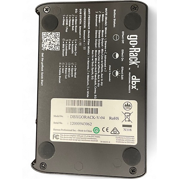 Used dbx GoRack Compressor