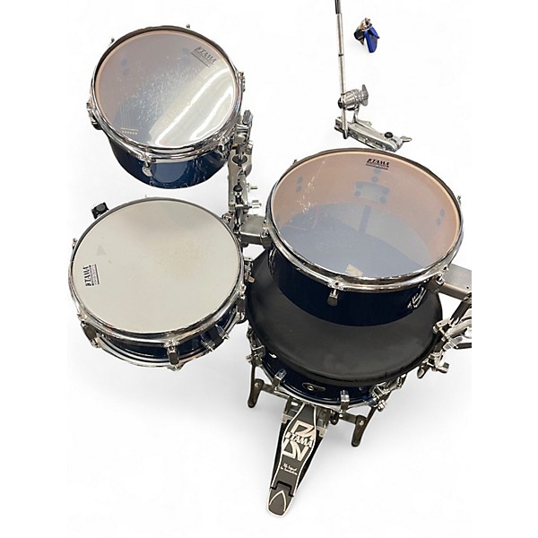 Used TAMA 4 Piece Cocktail-JAM 4-Piece Shell Pack With Hardware  INDIGO SPARKLE Drum Kit