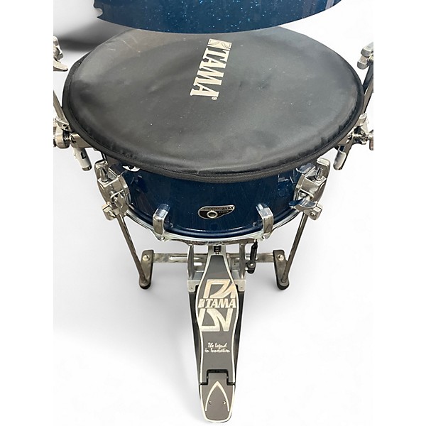 Used TAMA 4 Piece Cocktail-JAM 4-Piece Shell Pack With Hardware  INDIGO SPARKLE Drum Kit