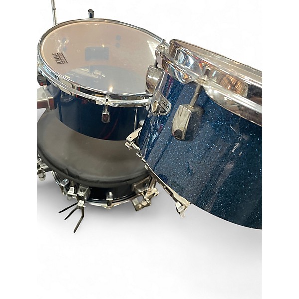 Used TAMA 4 Piece Cocktail-JAM 4-Piece Shell Pack With Hardware  INDIGO SPARKLE Drum Kit