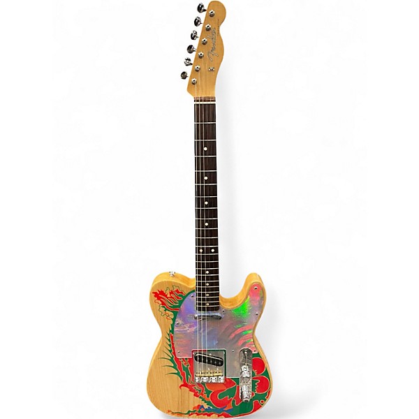 Used Fender Jimmy Page Dragon Art Telecaster Natural Solid Body Electric Guitar