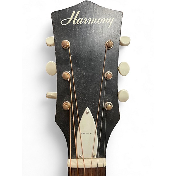 Used Harmony H162 Natural Acoustic Electric Guitar