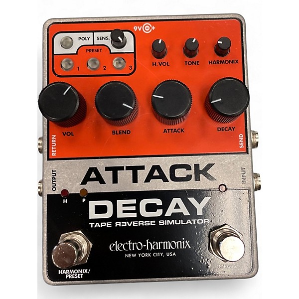 Used Electro-Harmonix ATTACK DECAY Effect Pedal