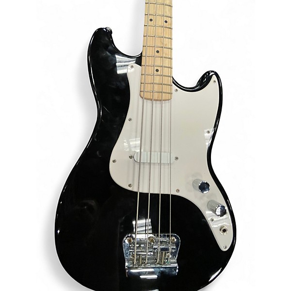 Used Squier Bronco Black Electric Bass Guitar
