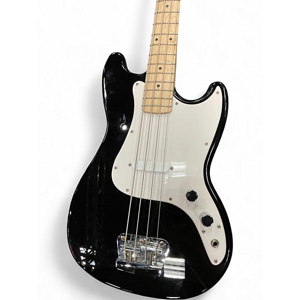 Used Squier Bronco Black Electric Bass Guitar