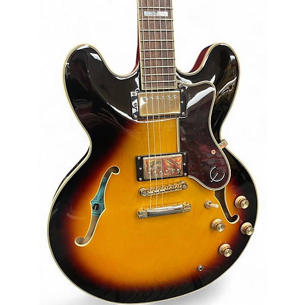 Used Epiphone Sheraton II Pro Sunrise Tea Burst Hollow Body Electric Guitar
