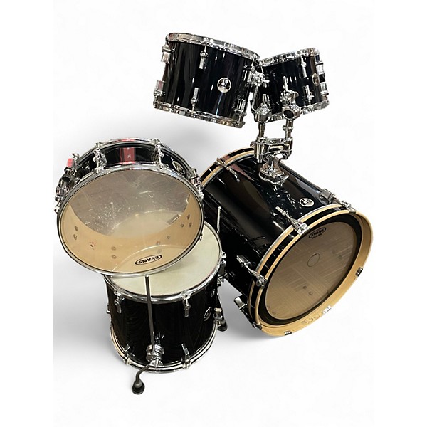 Used SONOR 4 Piece Force 1007 Black Drum Kit
