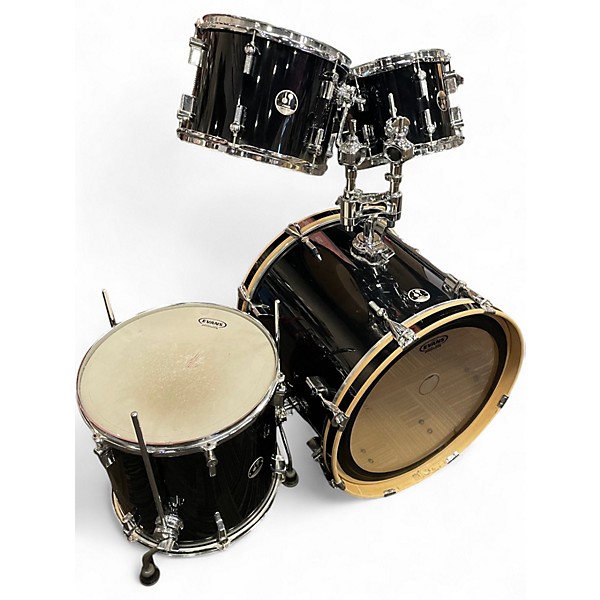 Used SONOR 4 Piece Force 1007 Black Drum Kit