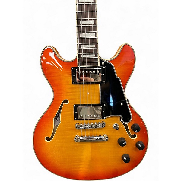 Used D'Angelico PREMIER MINI DC XT Honey Burst Hollow Body Electric Guitar