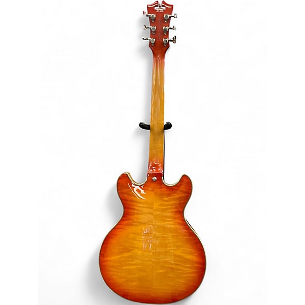 Used D'Angelico PREMIER MINI DC XT Honey Burst Hollow Body Electric Guitar