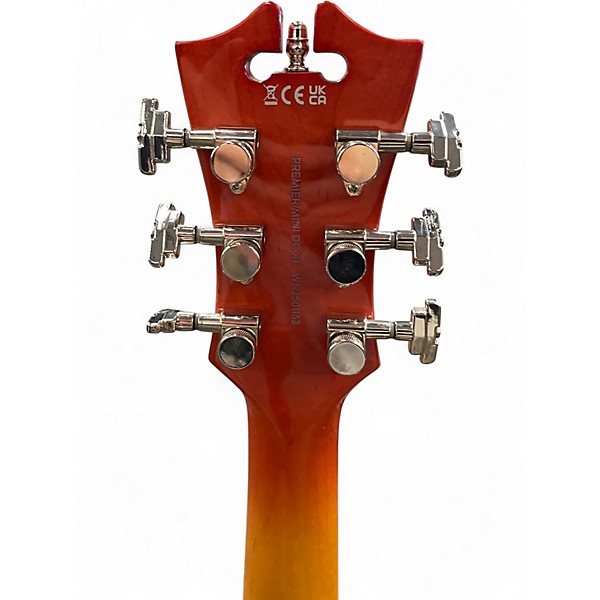 Used D'Angelico PREMIER MINI DC XT Honey Burst Hollow Body Electric Guitar