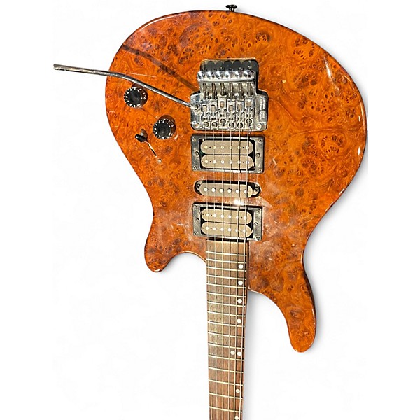 Used Washburn BT-6 BROWN BURL TOP Solid Body Electric Guitar