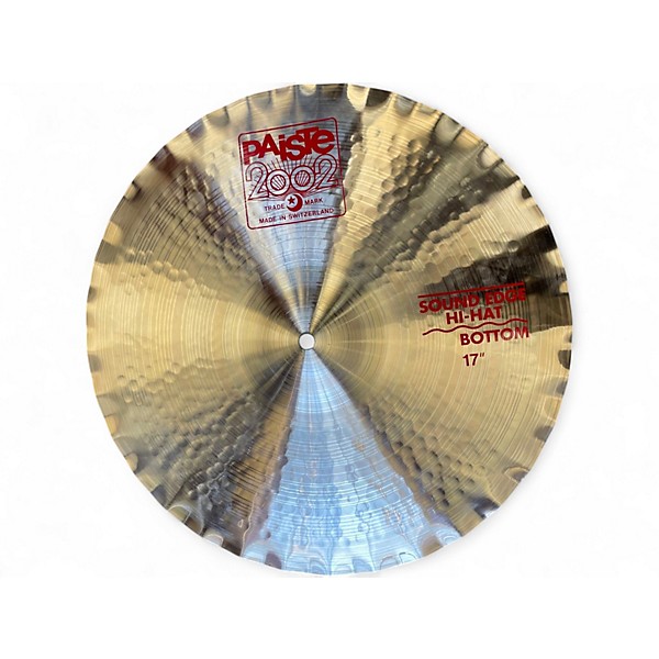 Used Paiste 17in Alpha Sound Edge Hi Hat Pair Cymbal