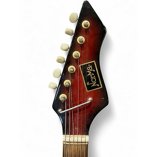 Vintage 1960s Norma EE-405-2 red and black Solid Body Electric Guitar