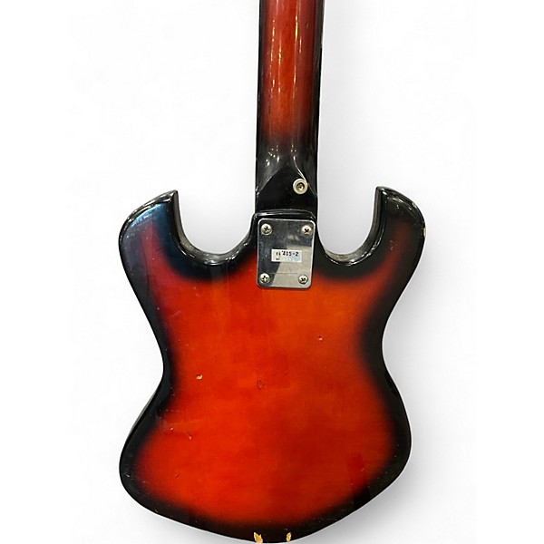 Vintage 1960s Norma EE-405-2 red and black Solid Body Electric Guitar