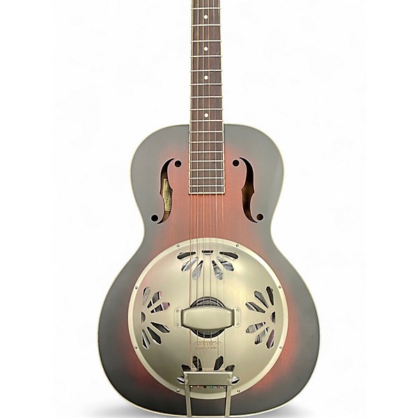 Used Gretsch Guitars G9241 Alligator Biscuit Round-Neck Resonator 2 Color Sunburst Resonator Guitar