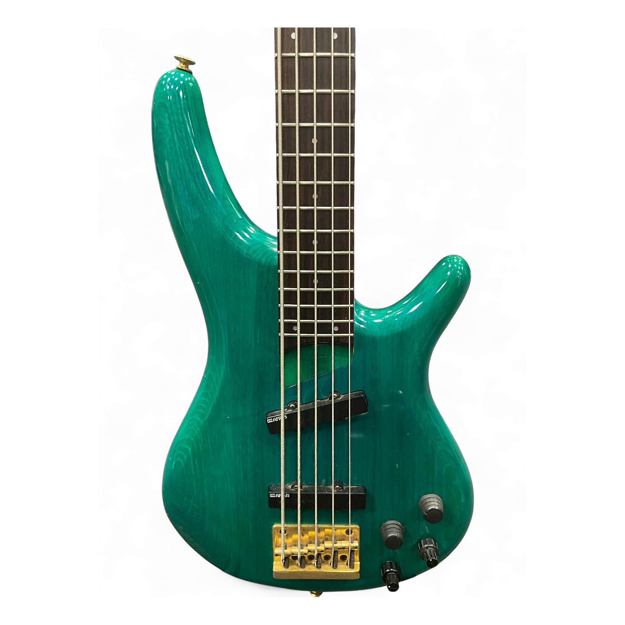 Used 1992 Ibanez SR895 Turquoise Electric Bass Guitar Turquoise