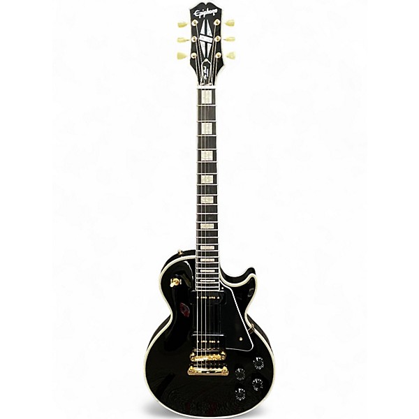 Used Epiphone Les Paul Custom P-90 Ebony Solid Body Electric Guitar