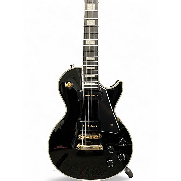 Used Epiphone Les Paul Custom P-90 Ebony Solid Body Electric Guitar