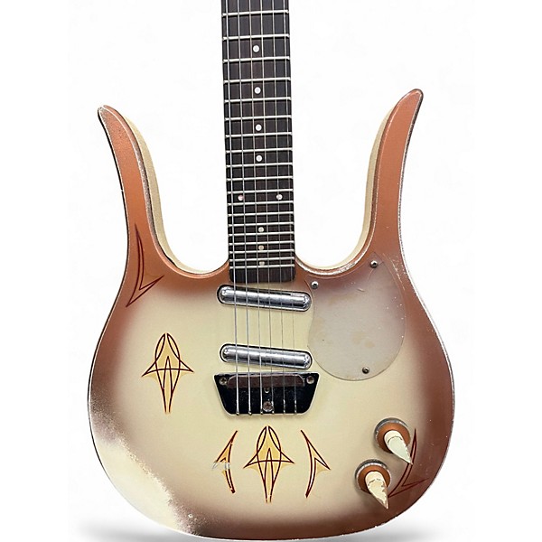 Vintage 1958 Danelectro Longhorn copperburst Solid Body Electric Guitar