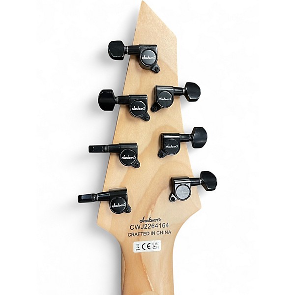 Used Jackson JS22-7 Dinky 7 String Satin Black Solid Body Electric Guitar