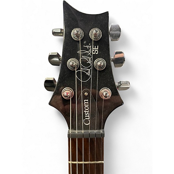 Used PRS SE Custom 24 Trans Black Solid Body Electric Guitar