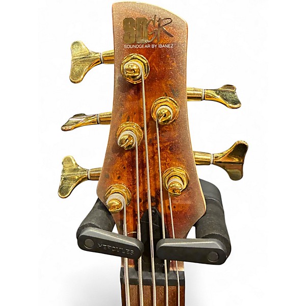 Used Ibanez SR405 5 String Mars Gold Metallic Burst Electric Bass Guitar