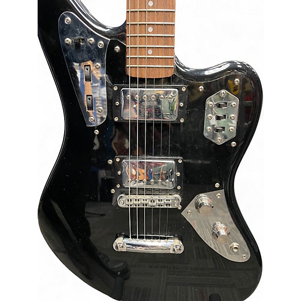 Used 2001 Fender Jaguar HH Black Solid Body Electric Guitar