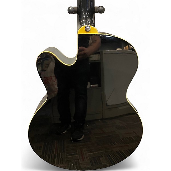 Used Ibanez AEB5E Black Acoustic Bass Guitar