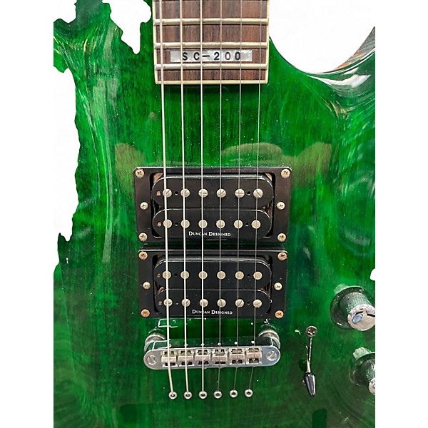 Used ESP LTD SC200 Green Solid Body Electric Guitar