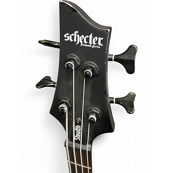 Used Schecter Guitar Research STEALTH 4 Black Electric Bass Guitar