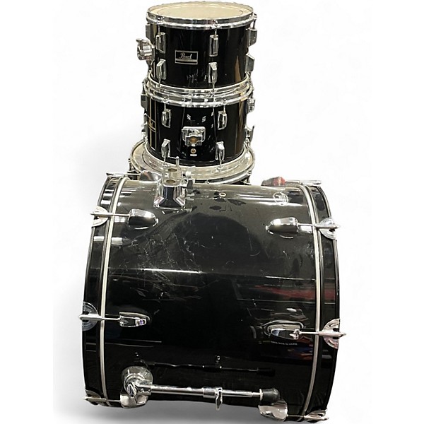 Used Pearl 4 Piece EXPORT SERIES Black Drum Kit