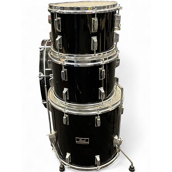 Used Pearl 4 Piece EXPORT SERIES Black Drum Kit