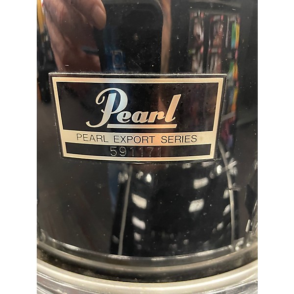 Used Pearl 4 Piece EXPORT SERIES Black Drum Kit