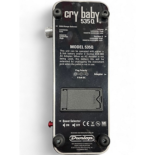 Used Dunlop 535Q Cry Baby Multi-Wah Effect Pedal