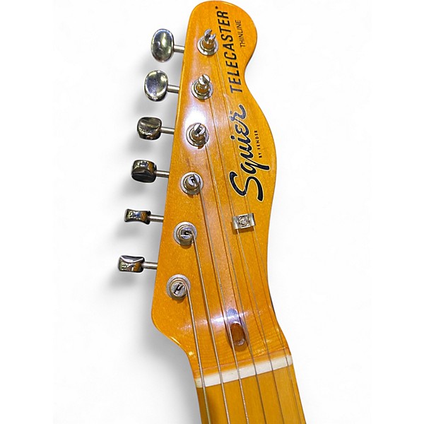 Used Squier Classic Vibe Telecaster Thinline Blue Hollow Body Electric Guitar