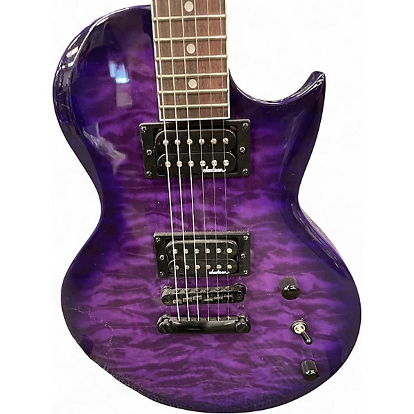 Used Jackson Monarkh JS22Q Transparent Purple Burst Solid Body Electric Guitar