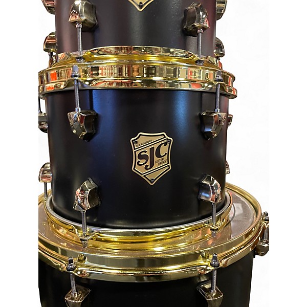 Used SJC Drums 4 Piece TOUR 4 PIECE MATTE BLACK Drum Kit