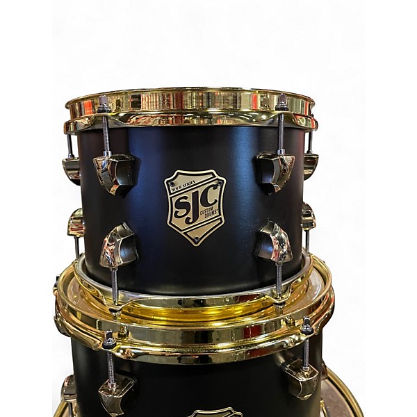 Used SJC Drums 4 Piece TOUR 4 PIECE MATTE BLACK Drum Kit