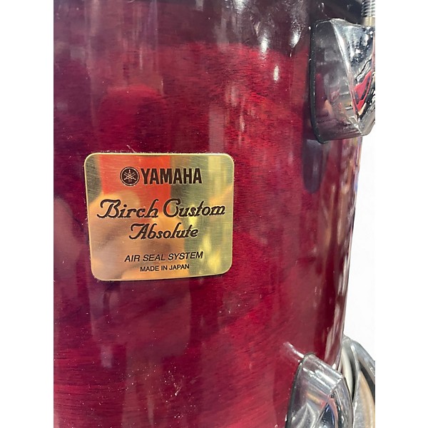 Used Yamaha 5 Piece Birch Custom Absolute Cherry Drum Kit
