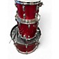 Used Ludwig 3 Piece Classic Maple red sparkle Drum Kit thumbnail
