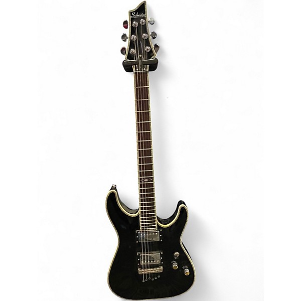 Used Schecter Guitar Research C1 Elite  Black Solid Body Electric Guitar