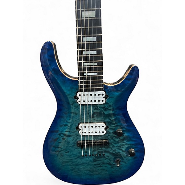 Used Carvin CT7 Blue Solid Body Electric Guitar