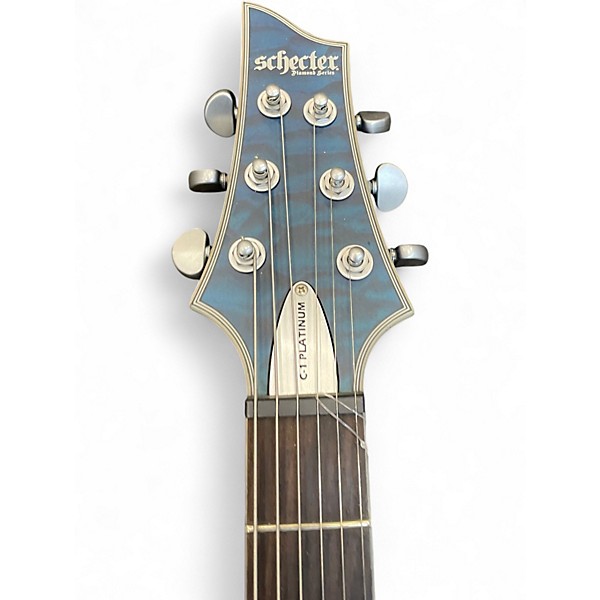 Used Schecter Guitar Research C1 Platinum Blue Solid Body Electric Guitar
