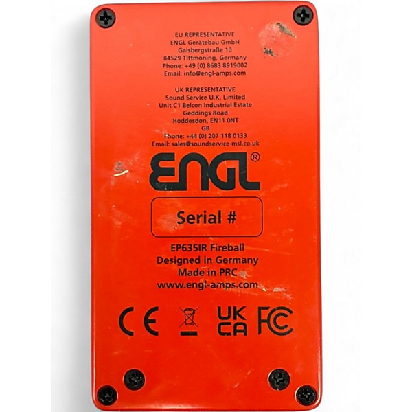 Used ENGL FIREBALL IR Effect Pedal