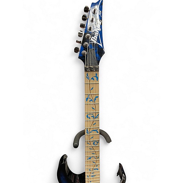 Used Ibanez JEM77P Blue Floral Pattern Solid Body Electric Guitar