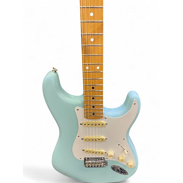 Used 2022 Fender VINTERA 50S STRAT MODIFIED Daphne Blue Solid Body Electric Guitar
